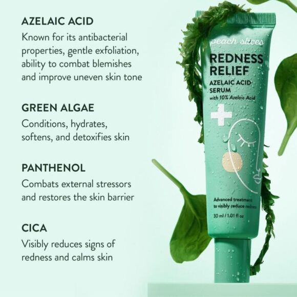 🌺FREE ~ Peach Slices ~ Redness Relief Azelaic Acid Serum ~ NEW - Picture 6 of 9